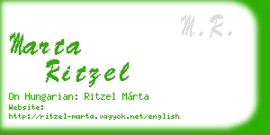 marta ritzel business card