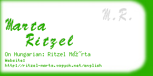marta ritzel business card